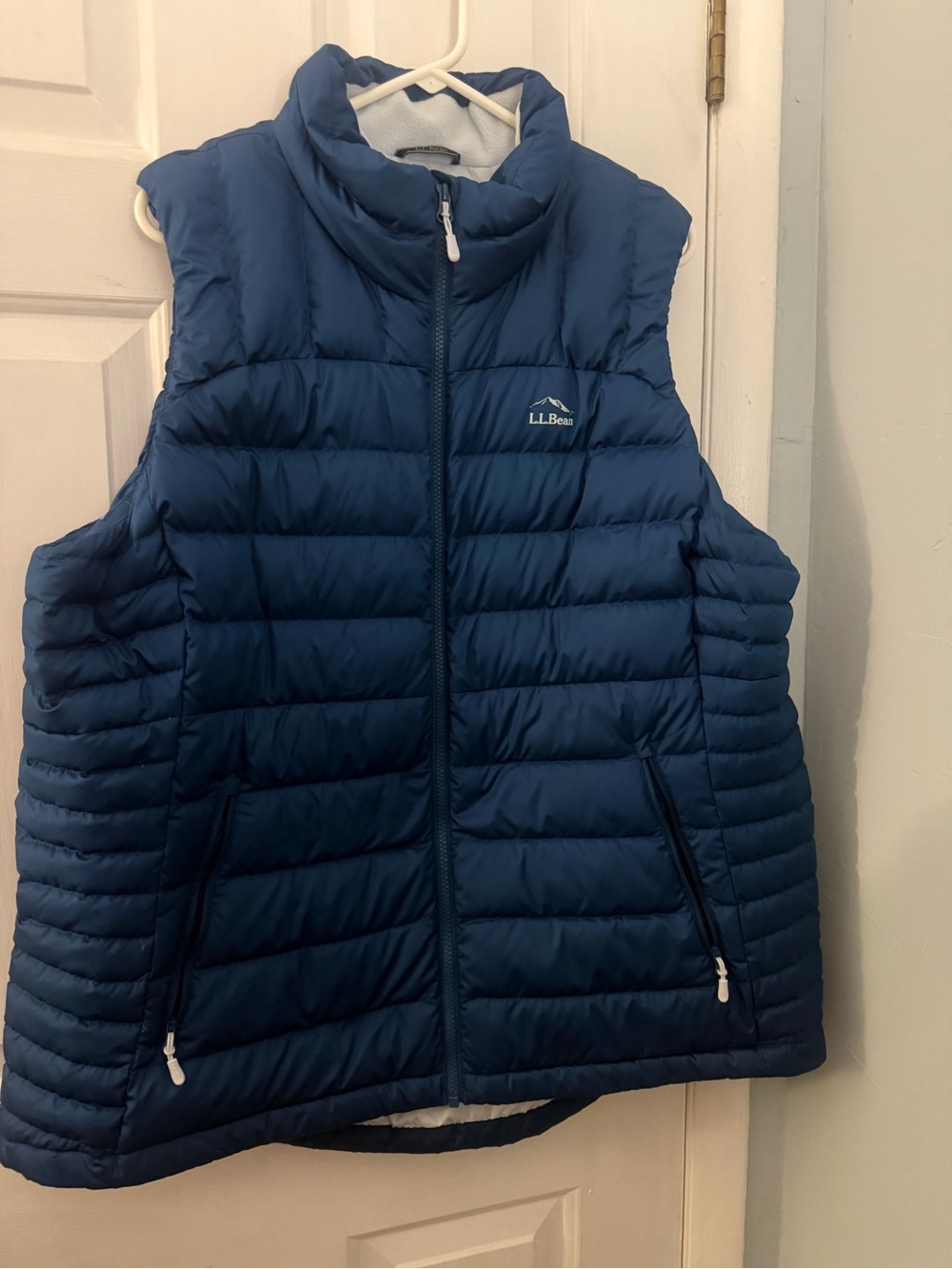 L.L.Bean Women’s 2X Plus Blue Down Puffer Vest Full Zip